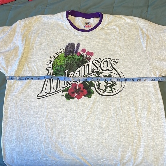 VTG 90s Tourist T-Shirt Single Stitch XL Gray Arkansas Graphic Crew Tee Retro - Picture 16 of 16